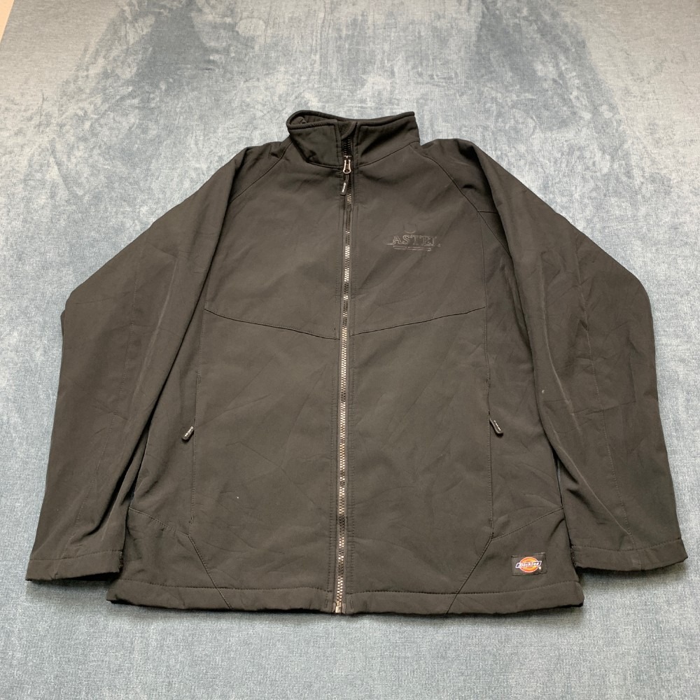 Dickies Castel Logistique Work Jacket Men Small Black Fleece Lined Raglan Sleeve